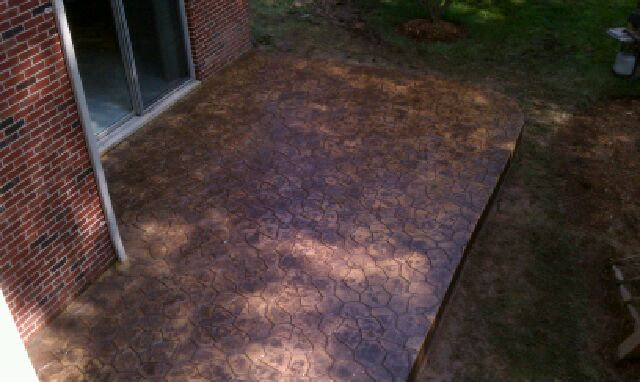 Stamped concrete Walkout